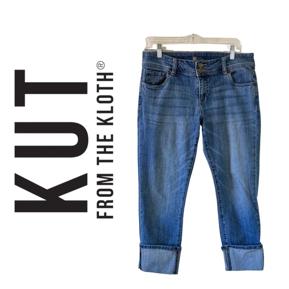 Kut From the Kloth Wide Cuff Jeans Size 8 - Picture 1 of 7